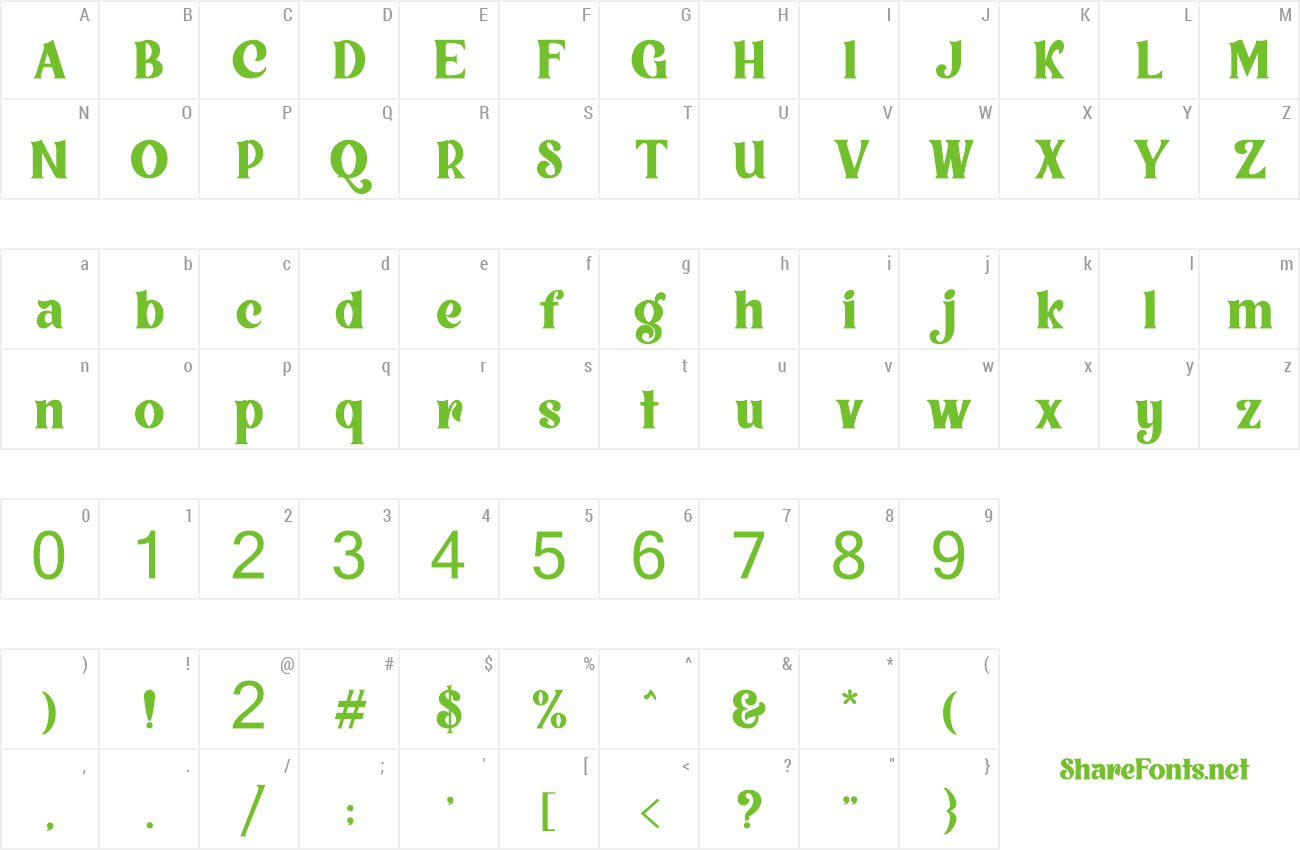 Font Vigallse preview